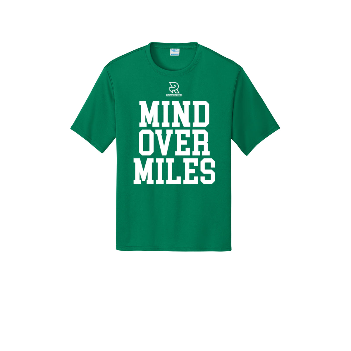 MIND OVER MILES (White) - Short Sleeve Performance Tee