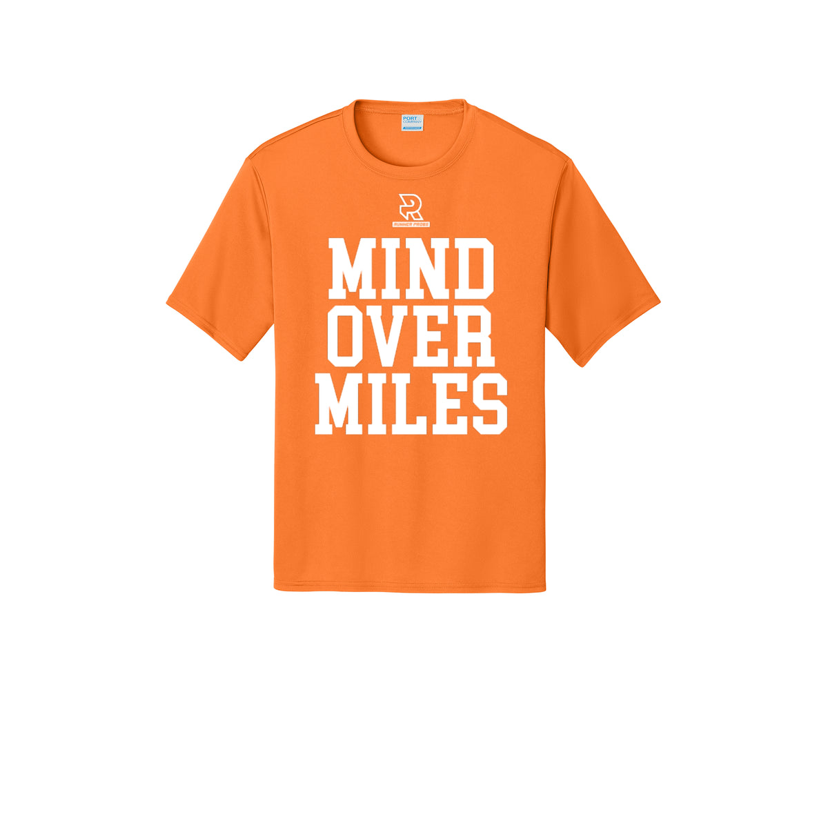 MIND OVER MILES (White) - Short Sleeve Performance Tee