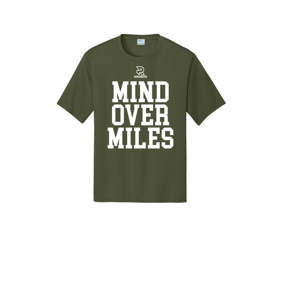 MIND OVER MILES (White) - Short Sleeve Performance Tee