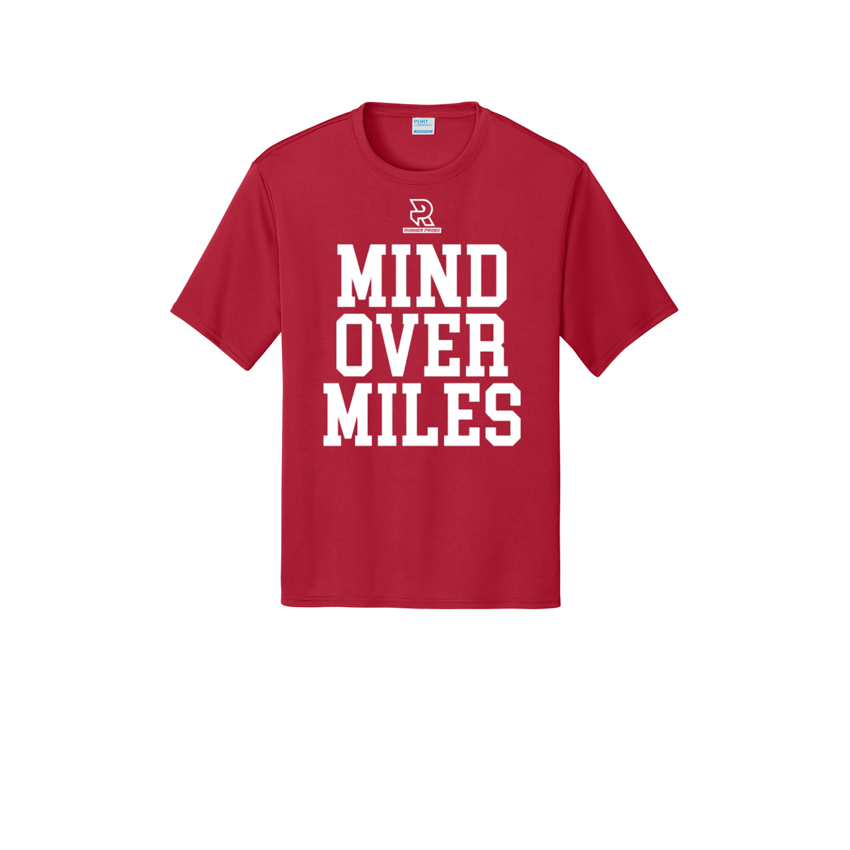 MIND OVER MILES (White) - Short Sleeve Performance Tee