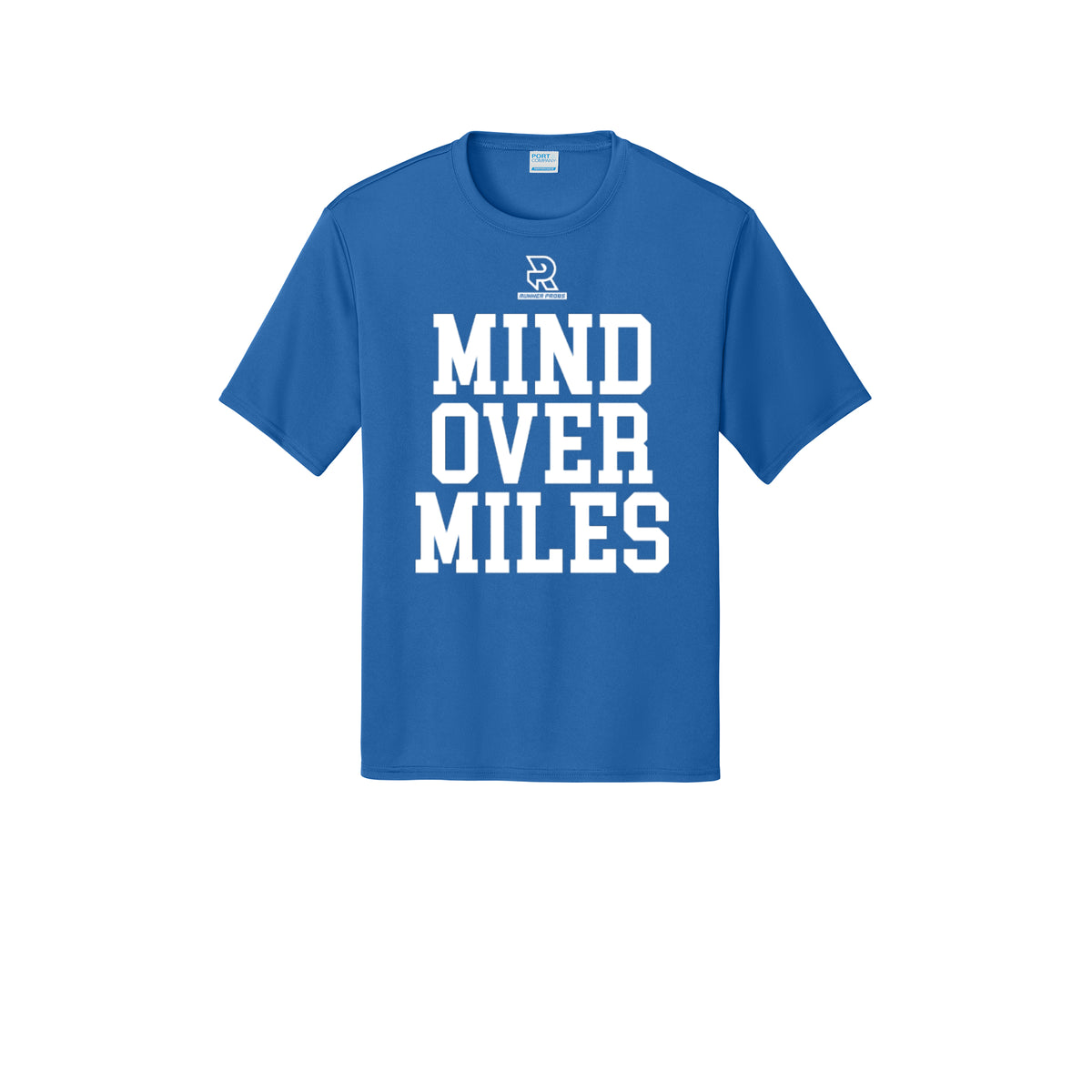 MIND OVER MILES (White) - Short Sleeve Performance Tee