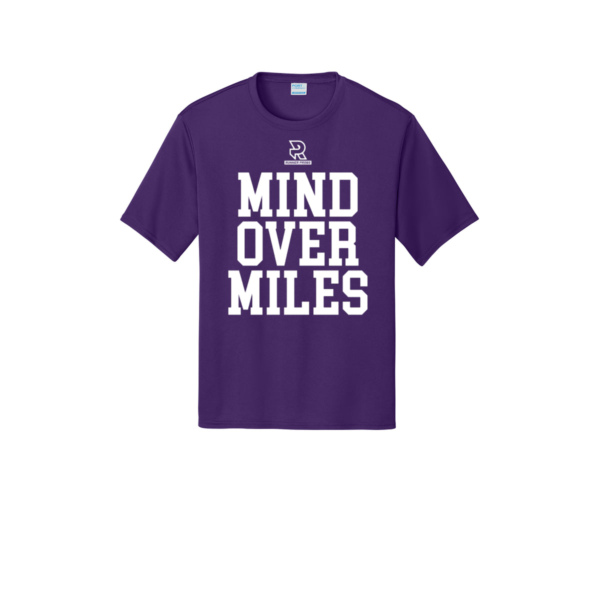MIND OVER MILES (White) - Short Sleeve Performance Tee