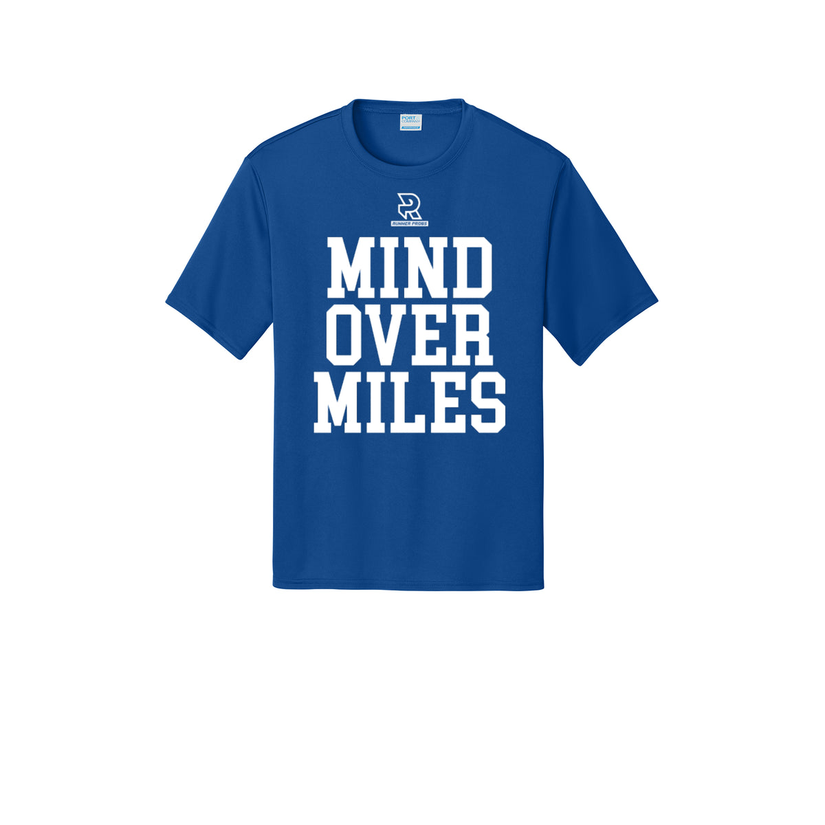 MIND OVER MILES (White) - Short Sleeve Performance Tee