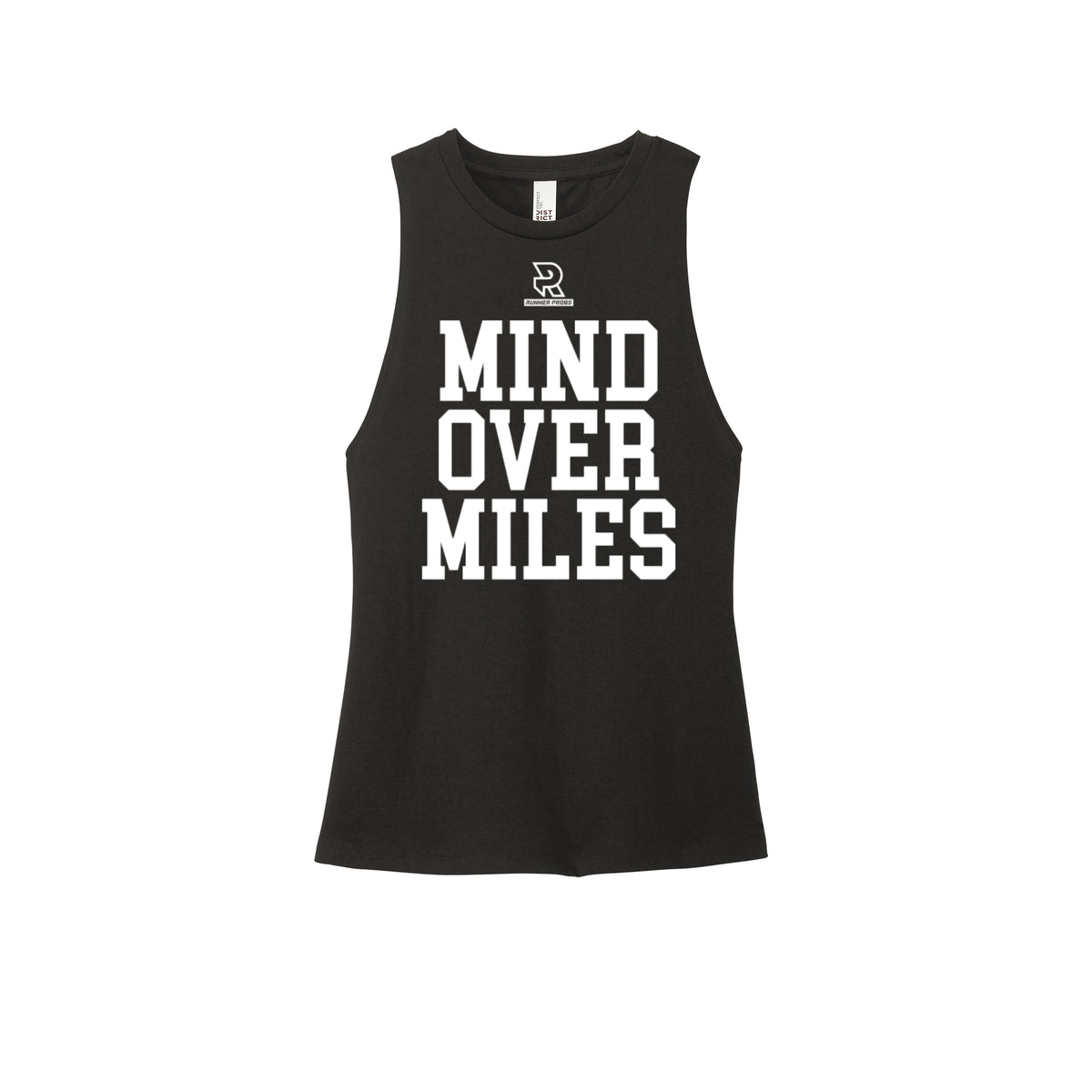 MIND OVER MILES (White) - Womens Perfect Tri Muscle Tank
