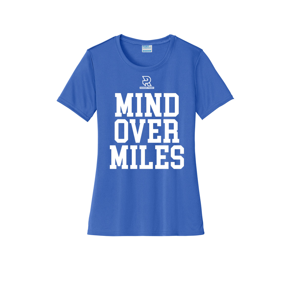 MIND OVER MILES (White) - Womens Short Sleeve Performance Tee