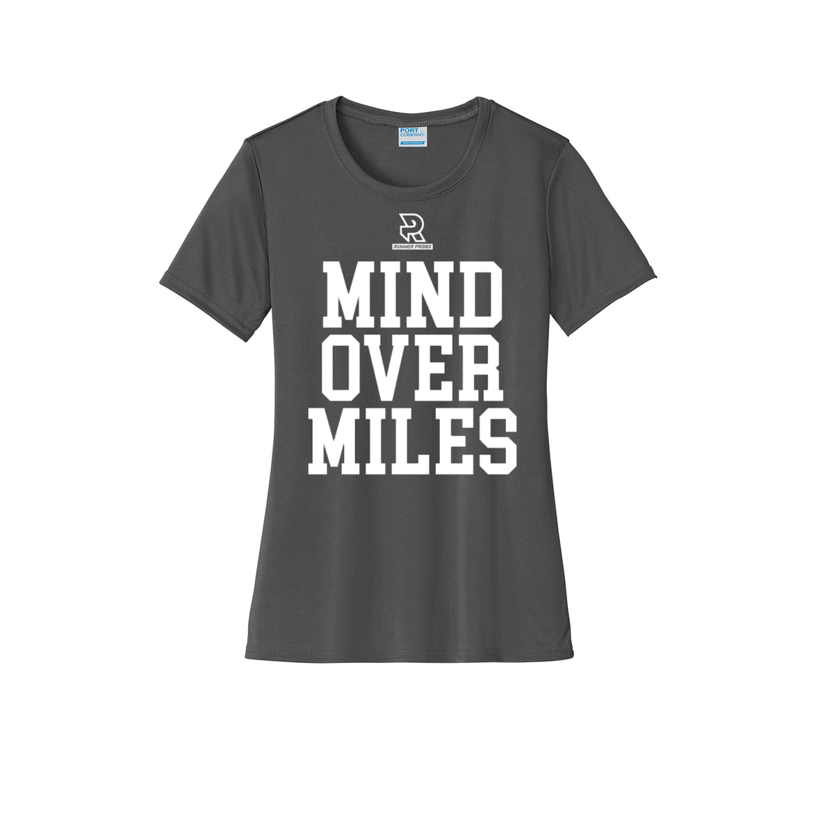 MIND OVER MILES (White) - Womens Short Sleeve Performance Tee