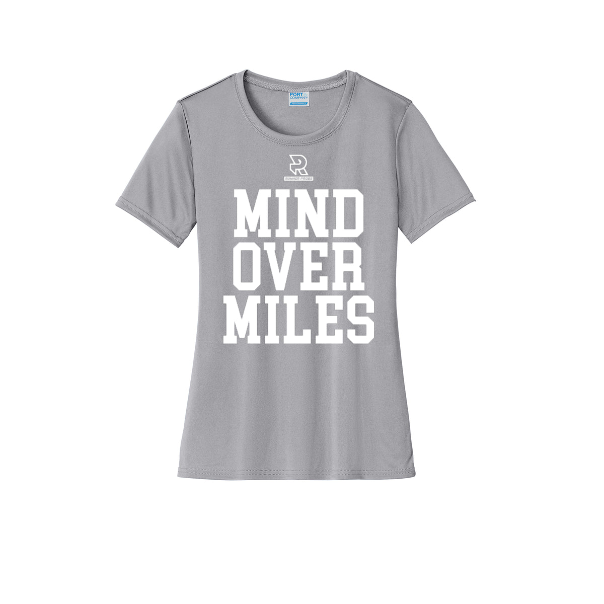 MIND OVER MILES (White) - Womens Short Sleeve Performance Tee