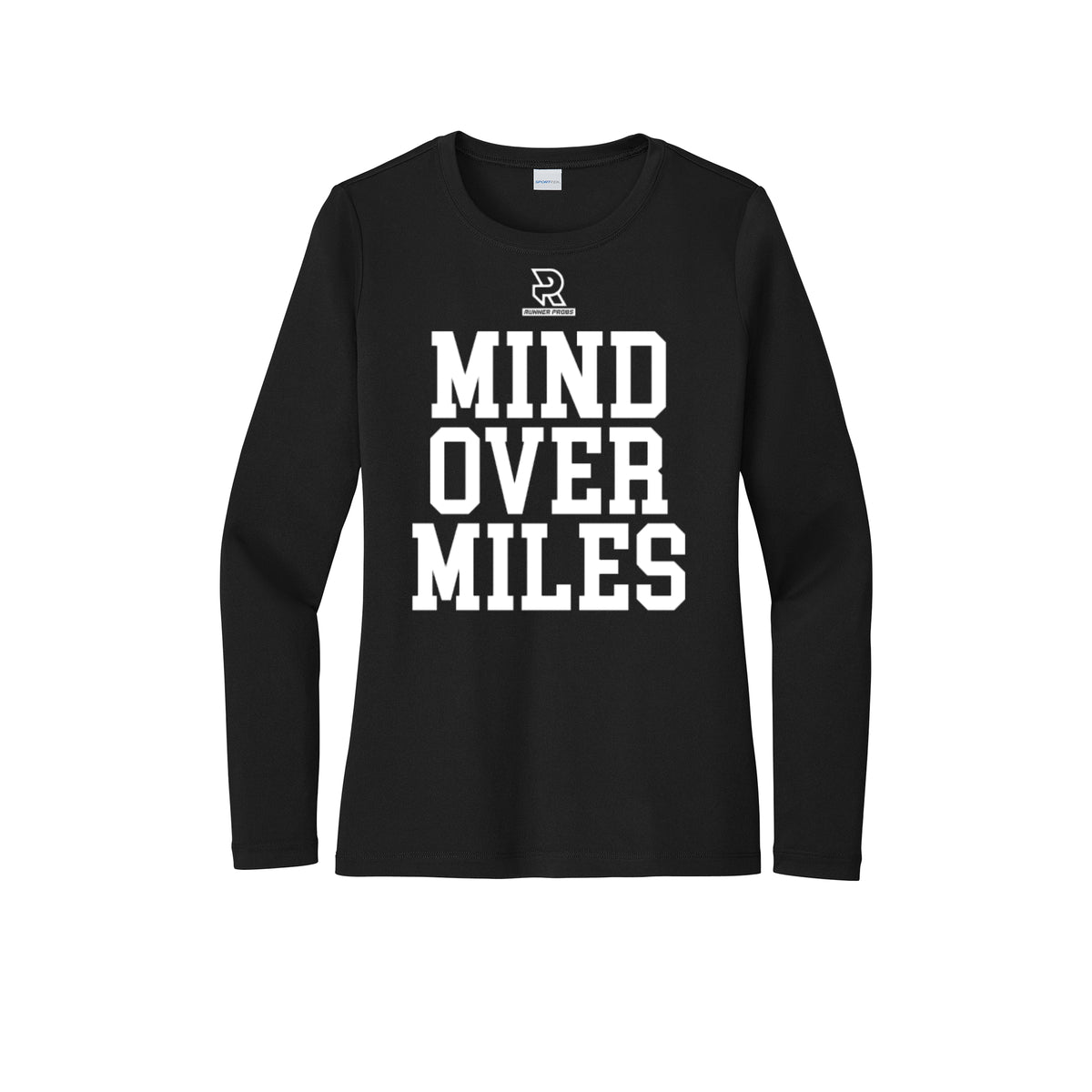 MIND OVER MILES (White) - Womens Pro Long Sleeve Performance Tee