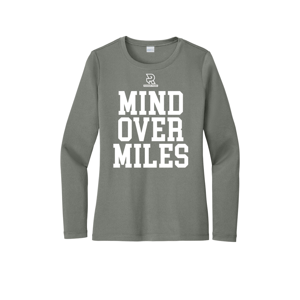 MIND OVER MILES (White) - Womens Pro Long Sleeve Performance Tee