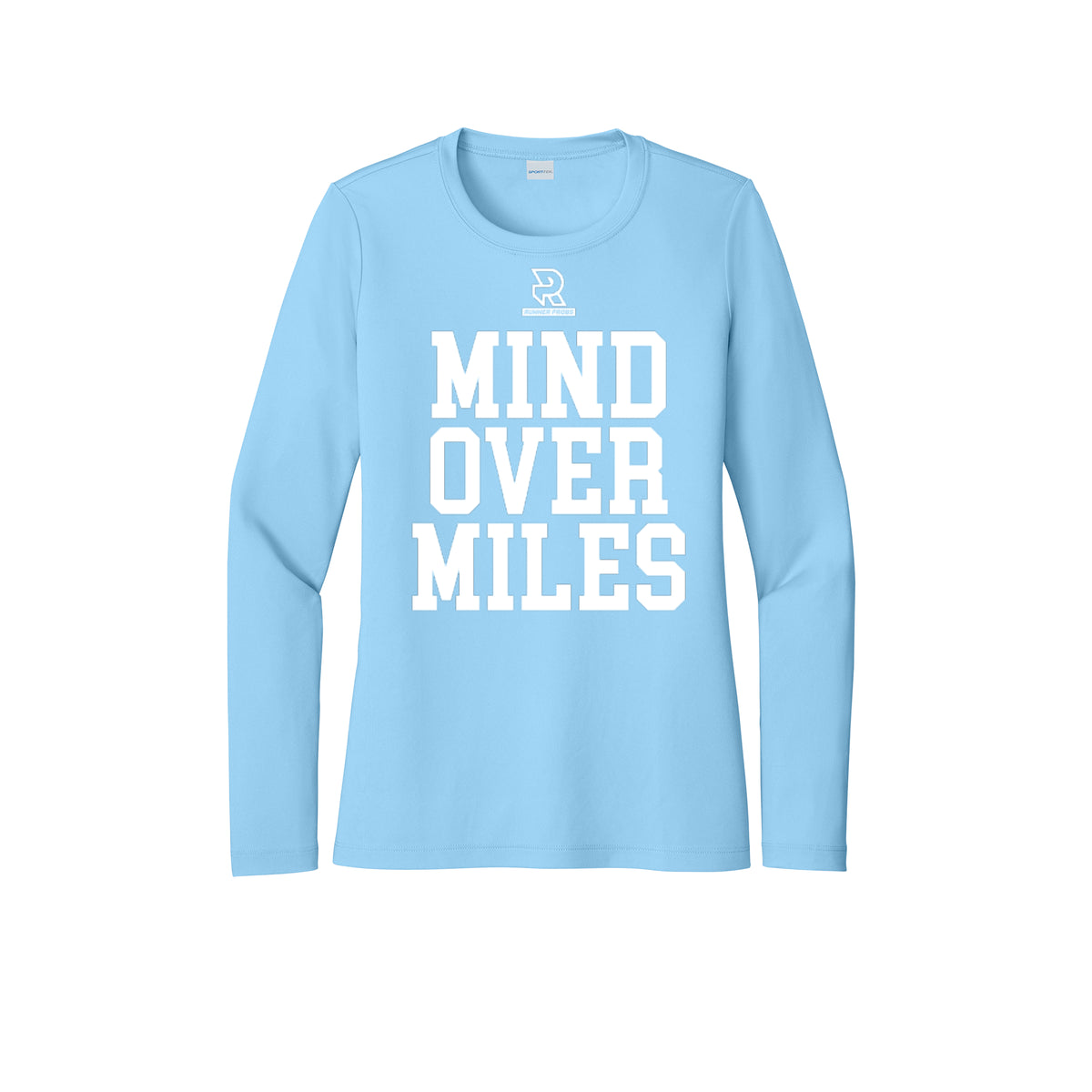 MIND OVER MILES (White) - Womens Pro Long Sleeve Performance Tee