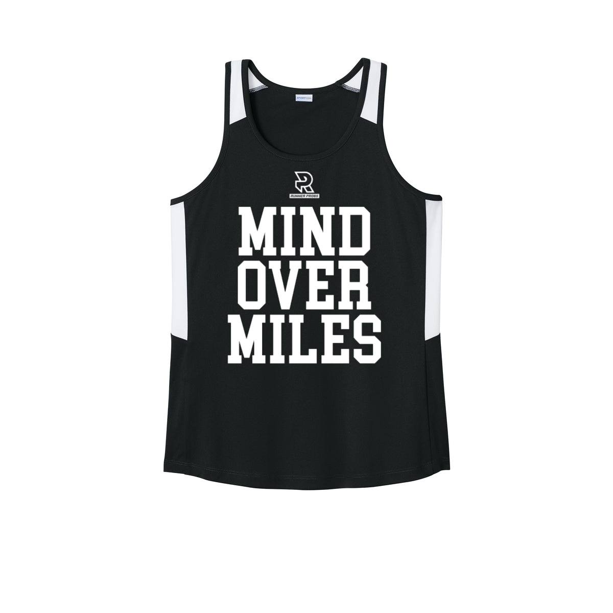 MIND OVER MILES (White) - Womens Club Track Tank
