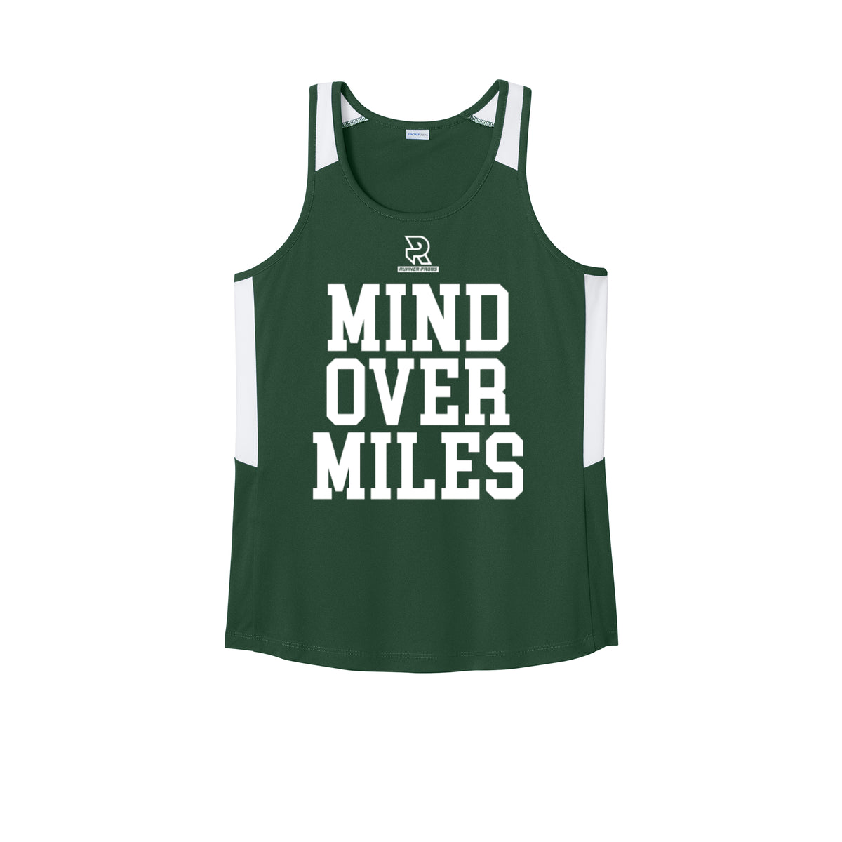 MIND OVER MILES (White) - Womens Club Track Tank