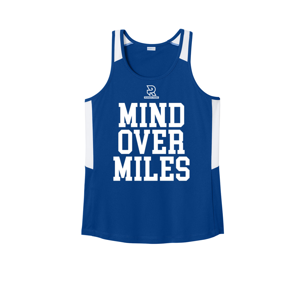 MIND OVER MILES (White) - Womens Club Track Tank