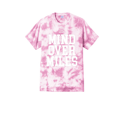 MIND OVER MILES (White) - Short Sleeve Tie Dye Cotton Tee