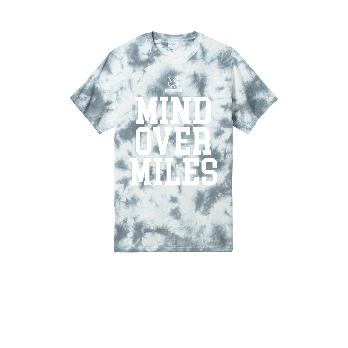 MIND OVER MILES (White) - Short Sleeve Tie Dye Cotton Tee
