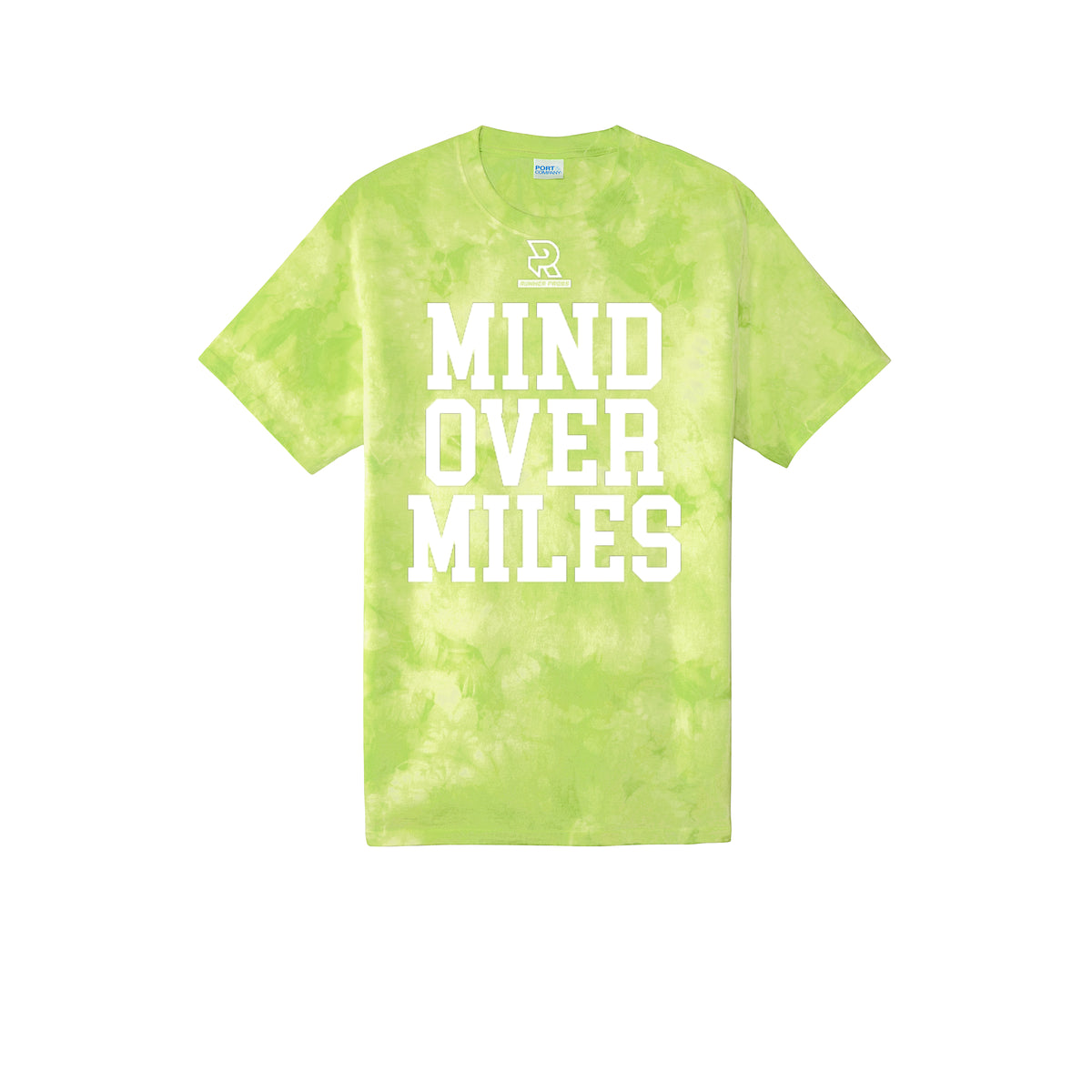 MIND OVER MILES (White) - Short Sleeve Tie Dye Cotton Tee