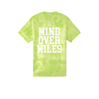 MIND OVER MILES (White) - Short Sleeve Tie Dye Cotton Tee