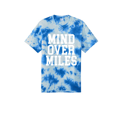 MIND OVER MILES (White) - Short Sleeve Tie Dye Cotton Tee