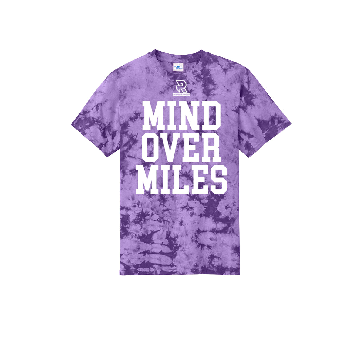 MIND OVER MILES (White) - Short Sleeve Tie Dye Cotton Tee