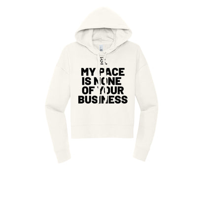MY PACE IS NONE OF YOUR BUSINESS (Black) - Womens Fleece Hoodie