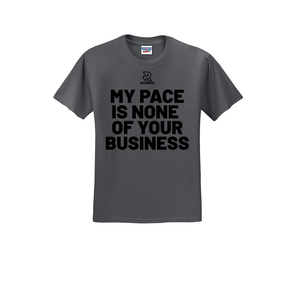 MY PACE IS NONE OF YOUR BUSINESS (Black) - Short Sleeve Cotton Tee