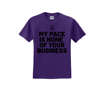 MY PACE IS NONE OF YOUR BUSINESS (Black) - Short Sleeve Cotton Tee