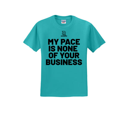MY PACE IS NONE OF YOUR BUSINESS (Black) - Short Sleeve Cotton Tee