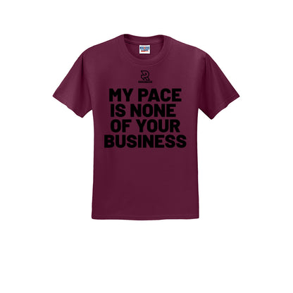 MY PACE IS NONE OF YOUR BUSINESS (Black) - Short Sleeve Cotton Tee