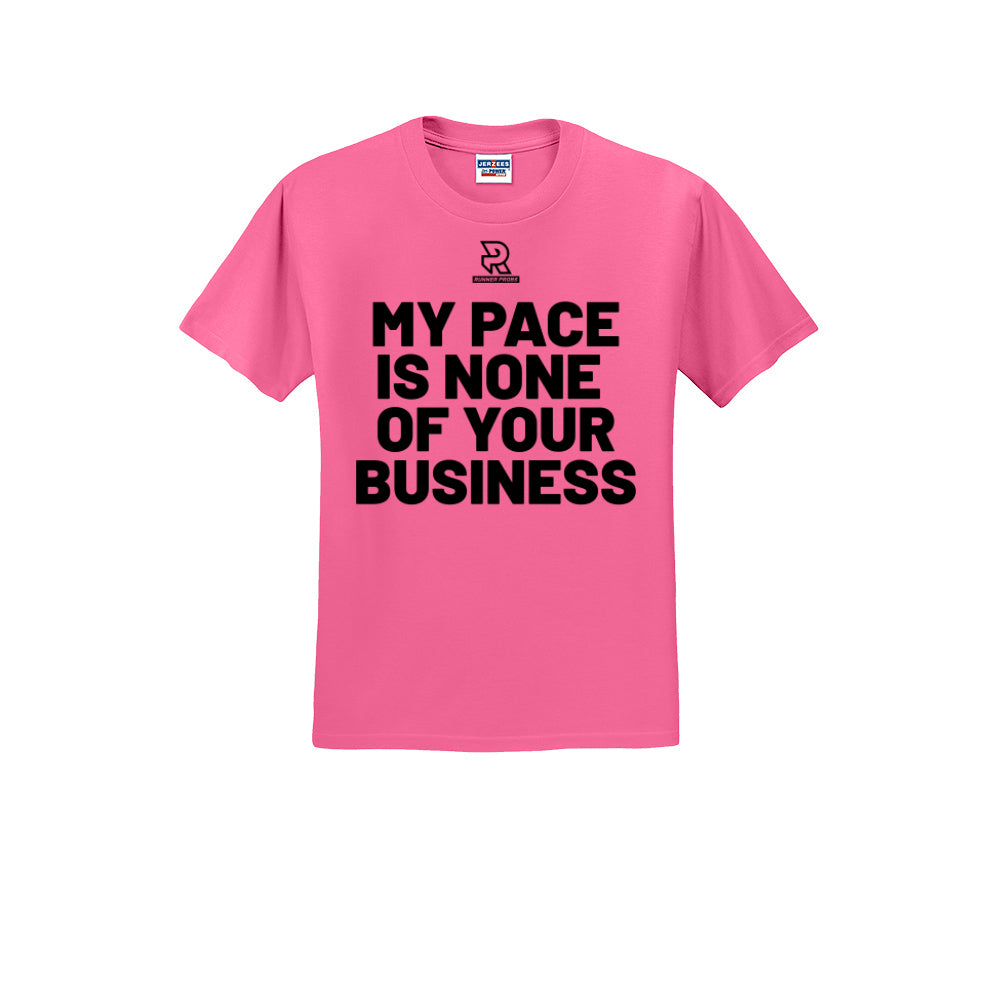 MY PACE IS NONE OF YOUR BUSINESS (Black) - Short Sleeve Cotton Tee