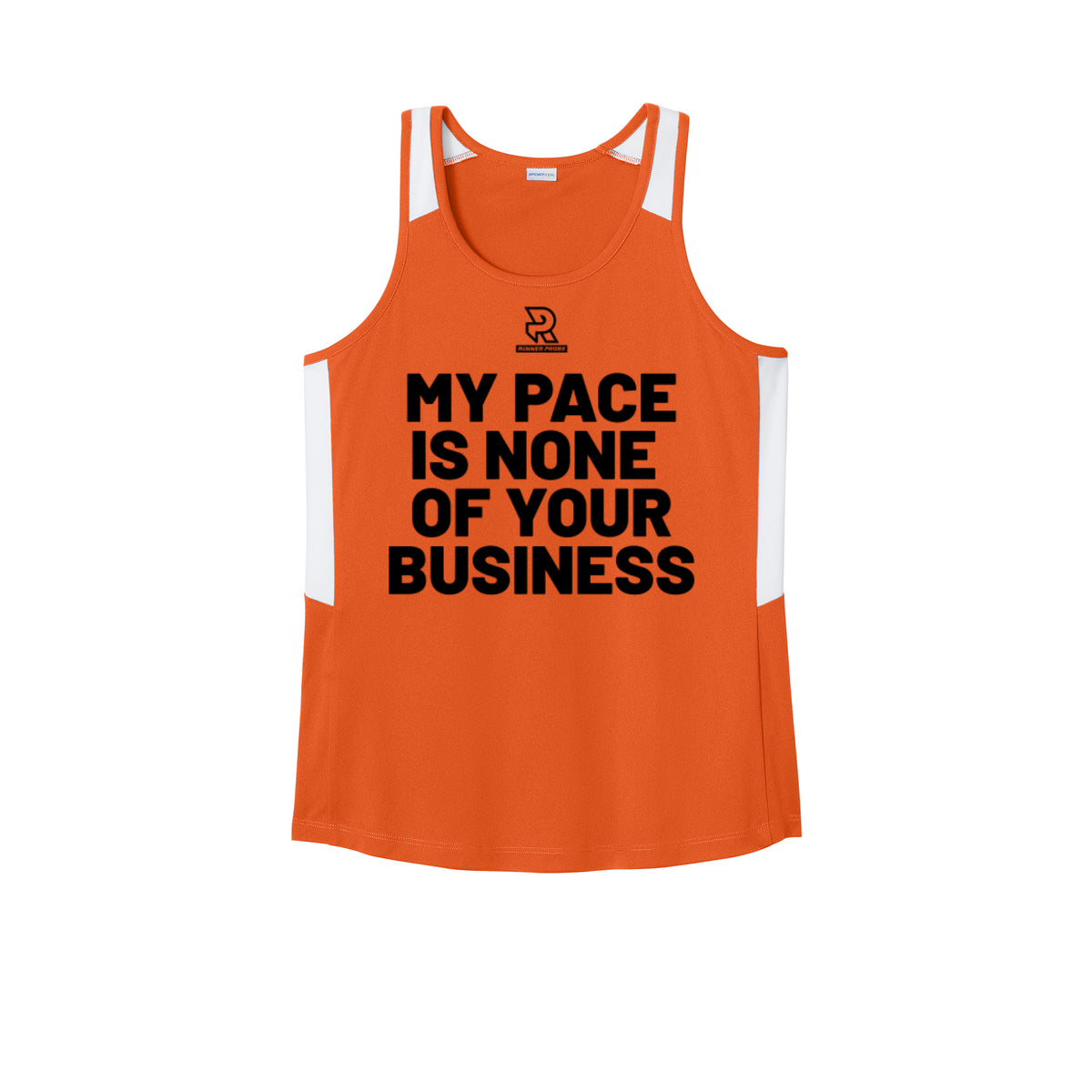 MY PACE IS NONE OF YOUR BUSINESS (Black) - Womens Club Track Tank