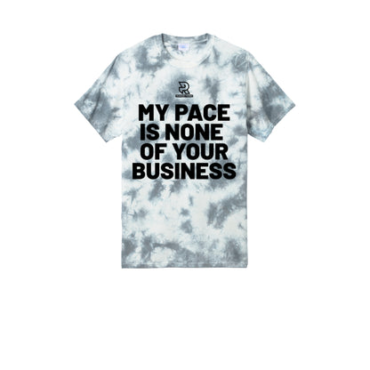 MY PACE IS NONE OF YOUR BUSINESS (Black) - Short Sleeve Tie Dye Cotton Tee