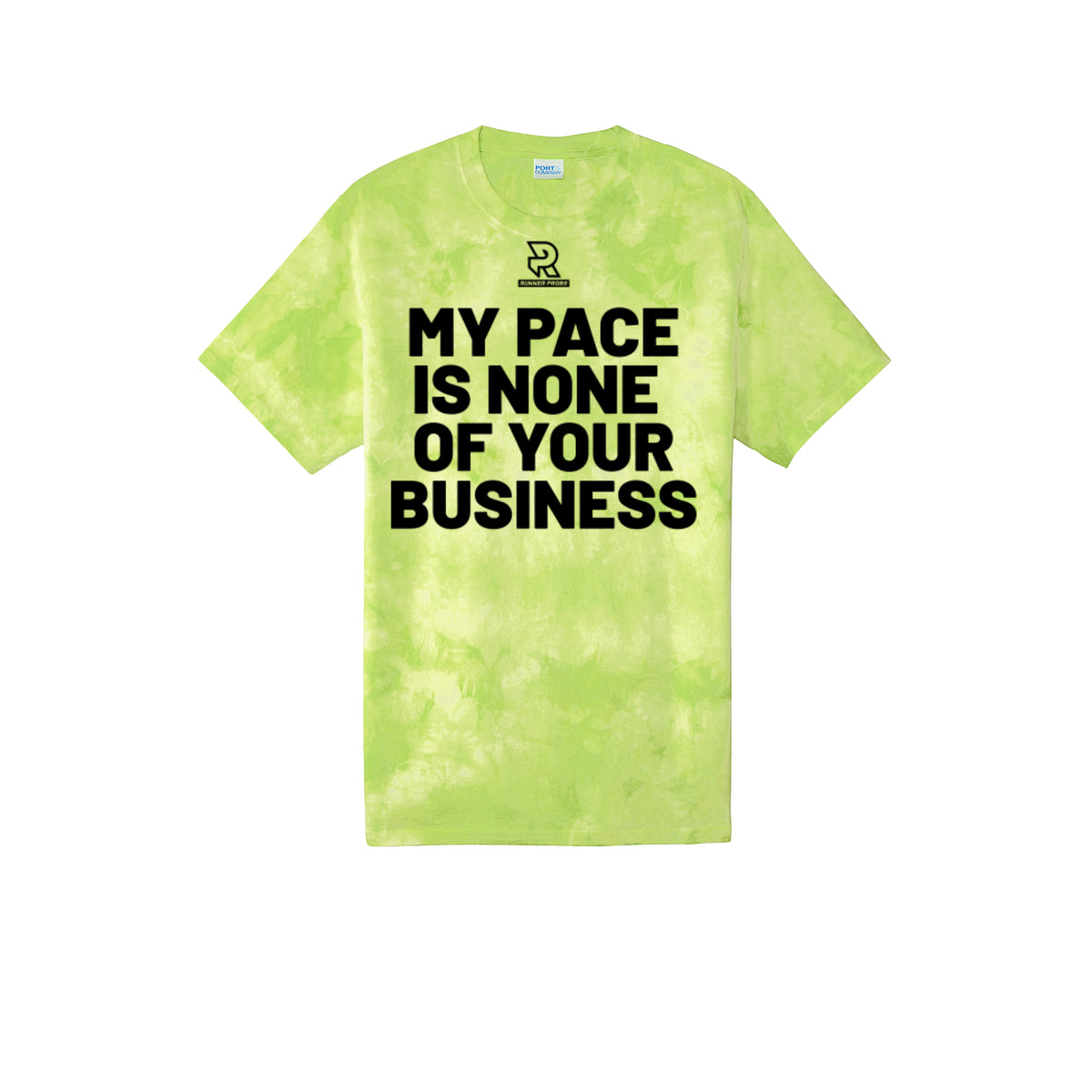 MY PACE IS NONE OF YOUR BUSINESS (Black) - Short Sleeve Tie Dye Cotton Tee