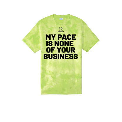 MY PACE IS NONE OF YOUR BUSINESS (Black) - Short Sleeve Tie Dye Cotton Tee