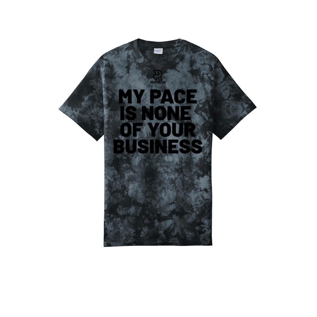 MY PACE IS NONE OF YOUR BUSINESS (Black) - Short Sleeve Tie Dye Cotton Tee