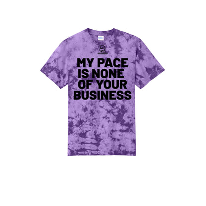 MY PACE IS NONE OF YOUR BUSINESS (Black) - Short Sleeve Tie Dye Cotton Tee