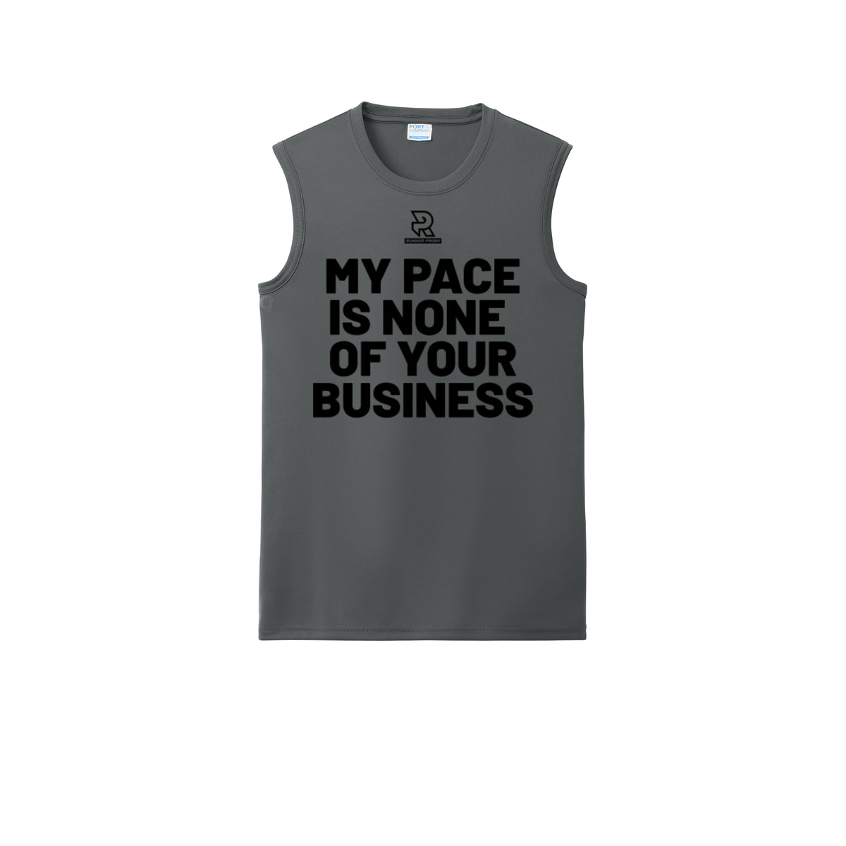 MY PACE IS NONE OF YOUR BUSINESS (Black) - Sleeveless Performance Tee