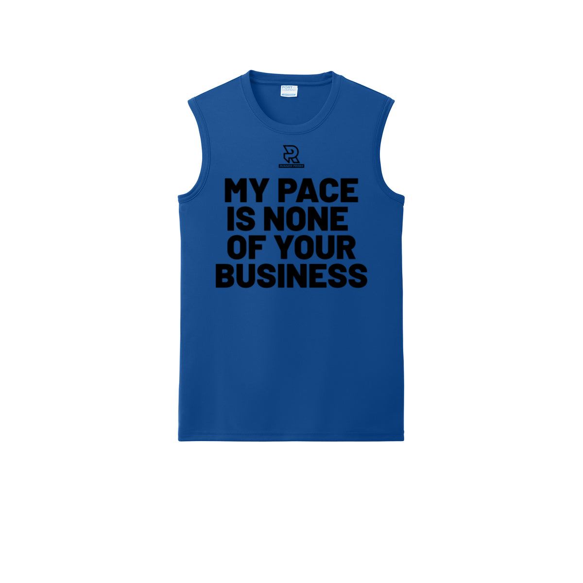 MY PACE IS NONE OF YOUR BUSINESS (Black) - Sleeveless Performance Tee
