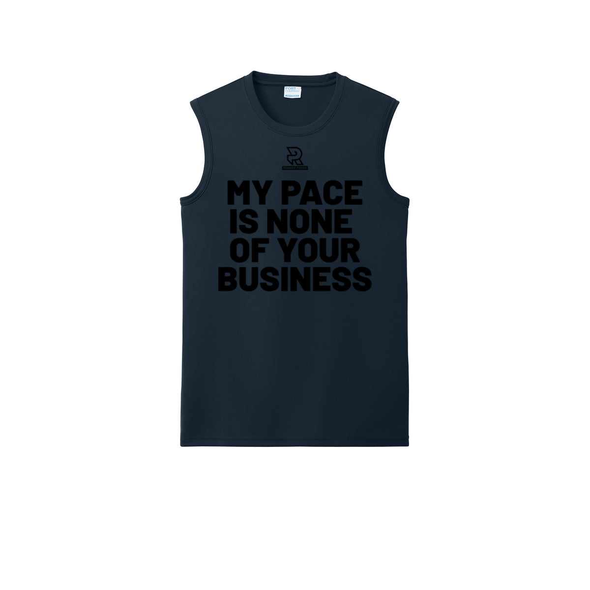 MY PACE IS NONE OF YOUR BUSINESS (Black) - Sleeveless Performance Tee