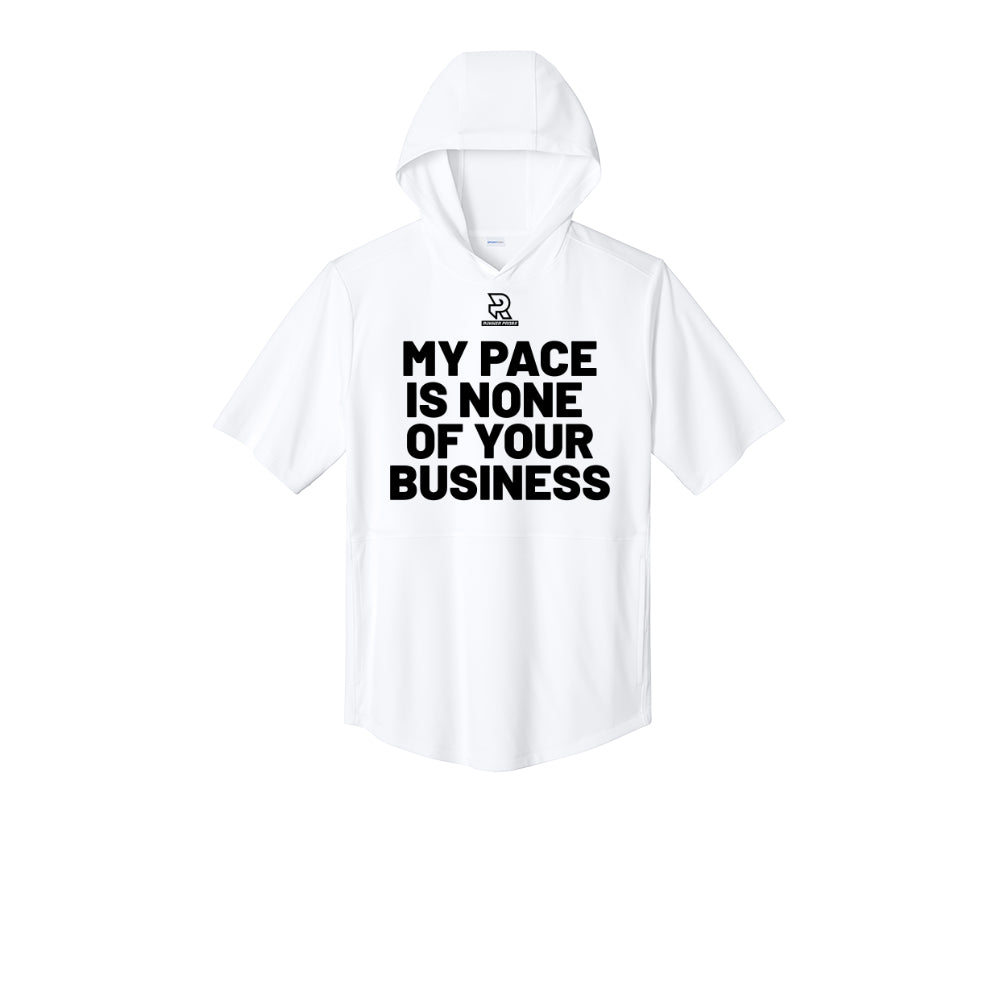 MY PACE IS NONE OF YOUR BUSINESS (Black) - Short Sleeve Performance Hoodie