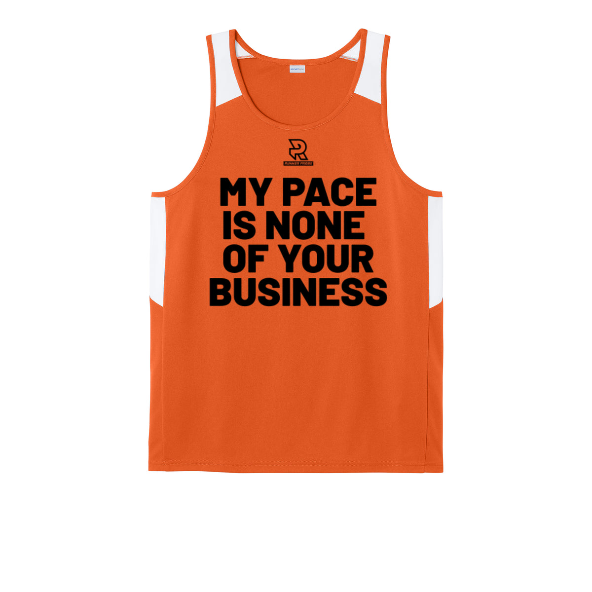 MY PACE IS NONE OF YOUR BUSINESS (Black) - Mens Club Track Tank