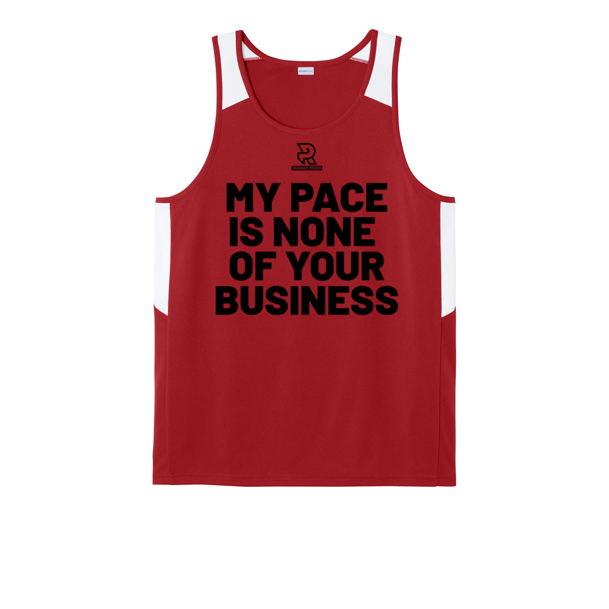 MY PACE IS NONE OF YOUR BUSINESS (Black) - Mens Club Track Tank