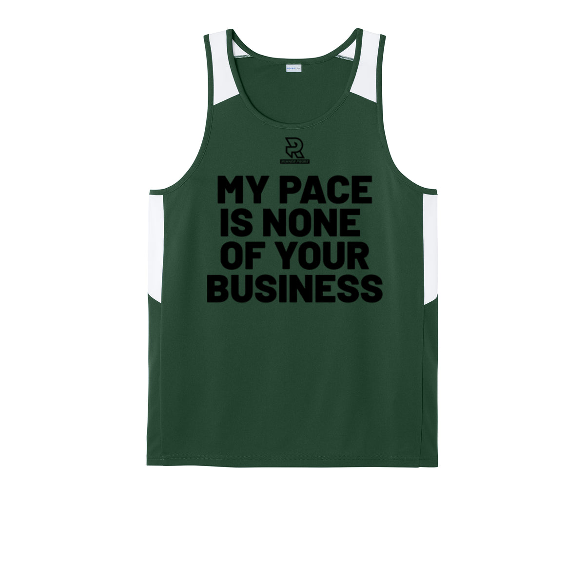 MY PACE IS NONE OF YOUR BUSINESS (Black) - Mens Club Track Tank