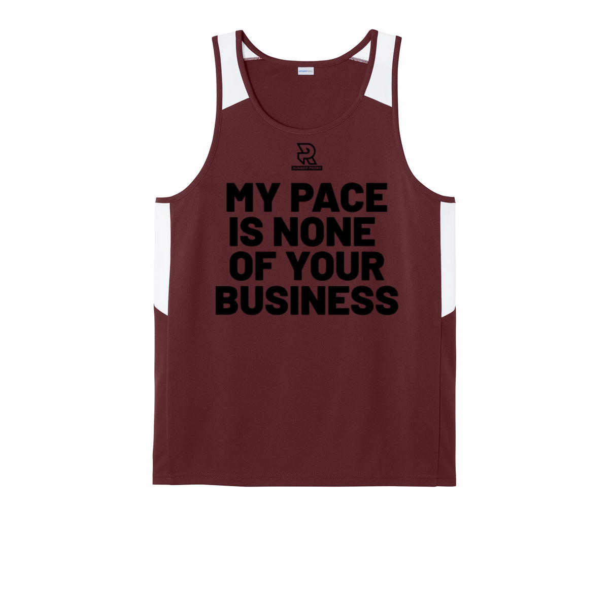 MY PACE IS NONE OF YOUR BUSINESS (Black) - Mens Club Track Tank