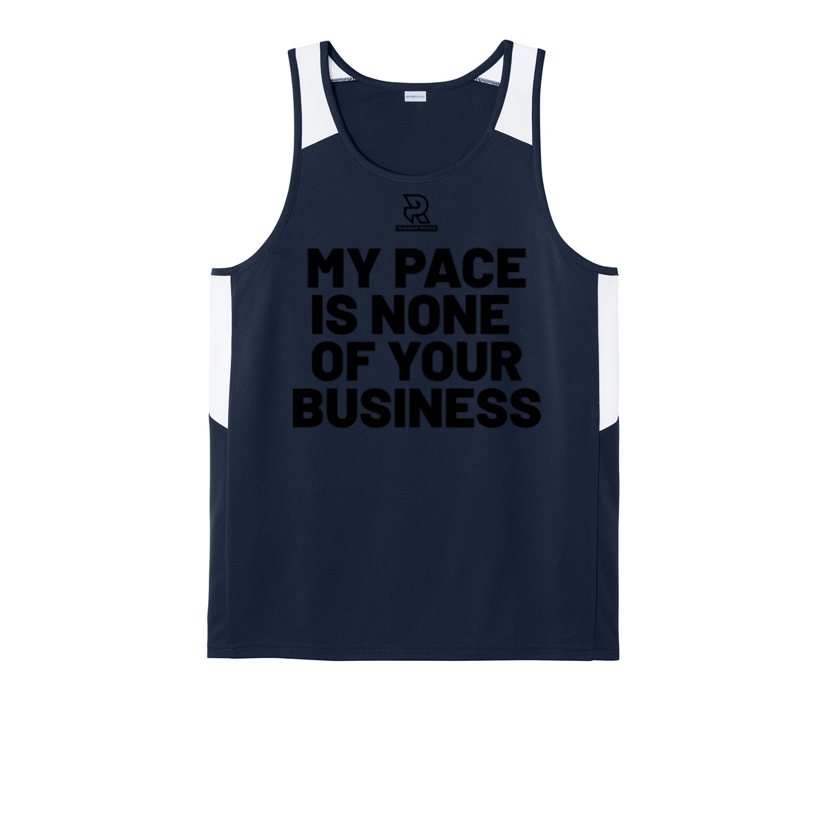 MY PACE IS NONE OF YOUR BUSINESS (Black) - Mens Club Track Tank