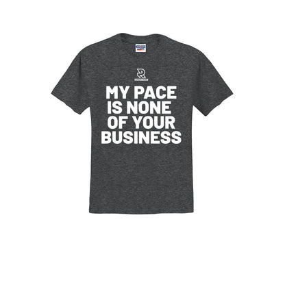 MY PACE IS NONE OF YOUR BUSINESS (White) - Short Sleeve Cotton Tee