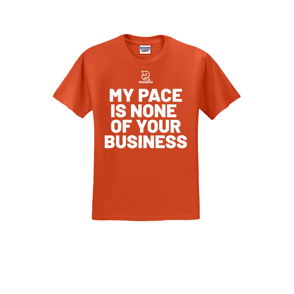 MY PACE IS NONE OF YOUR BUSINESS (White) - Short Sleeve Cotton Tee