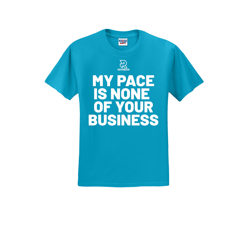 MY PACE IS NONE OF YOUR BUSINESS (White) - Short Sleeve Cotton Tee