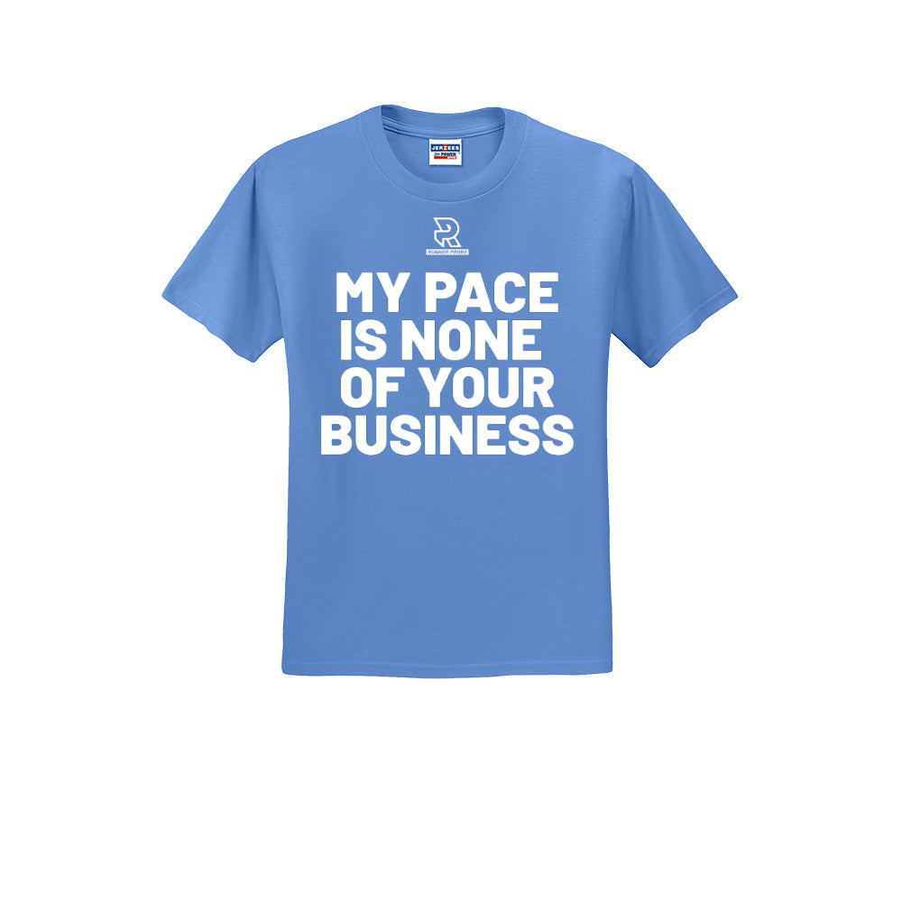 MY PACE IS NONE OF YOUR BUSINESS (White) - Short Sleeve Cotton Tee