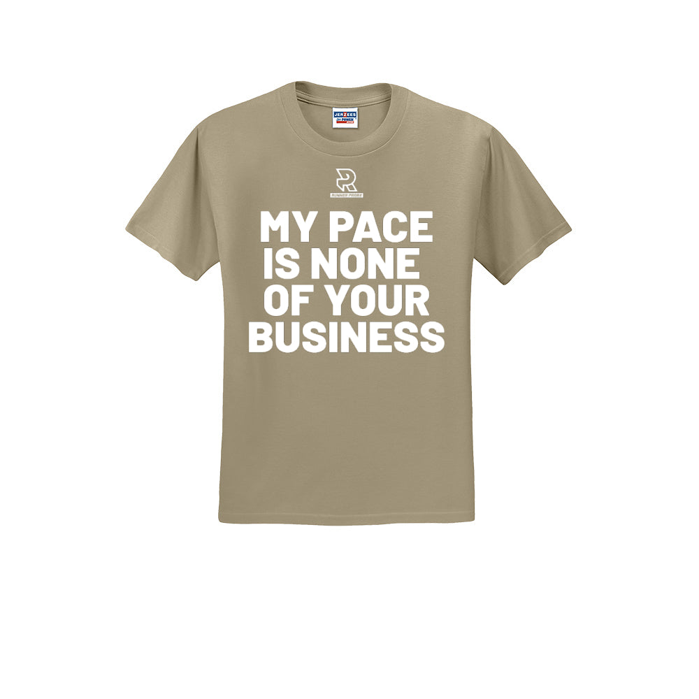MY PACE IS NONE OF YOUR BUSINESS (White) - Short Sleeve Cotton Tee
