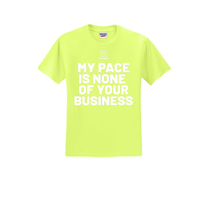 MY PACE IS NONE OF YOUR BUSINESS (White) - Short Sleeve Cotton Tee